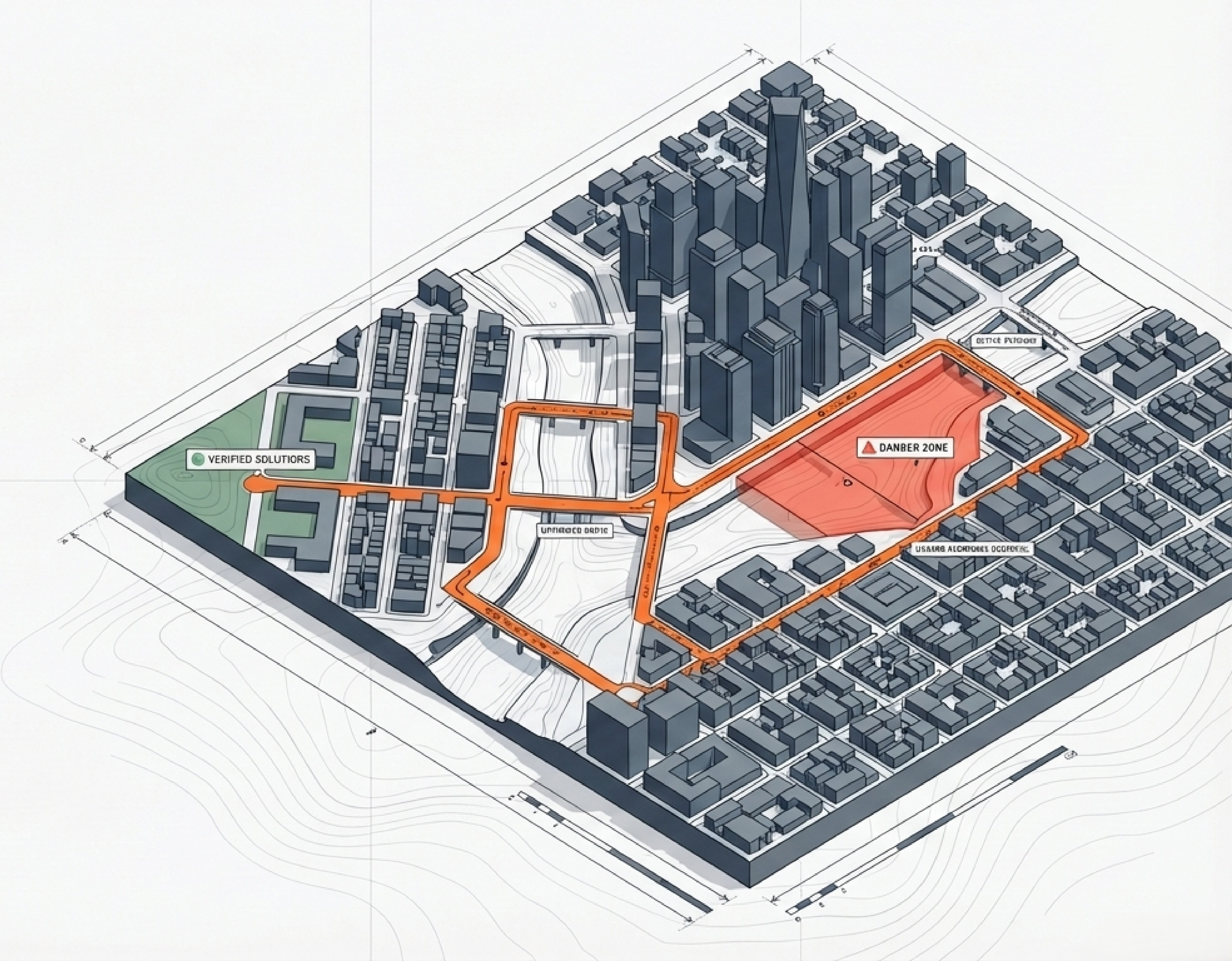 Safe Way – isometric evacuation route map